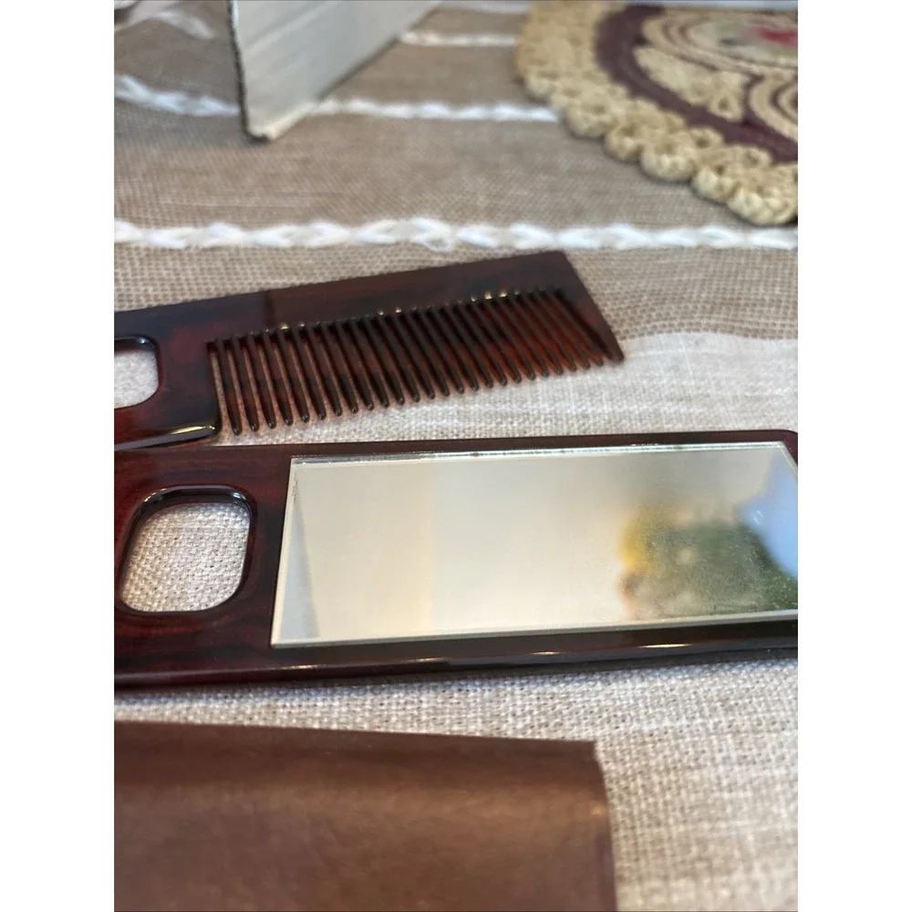 Vintage Union Pacific Railroad Comb and Mirror‎ set